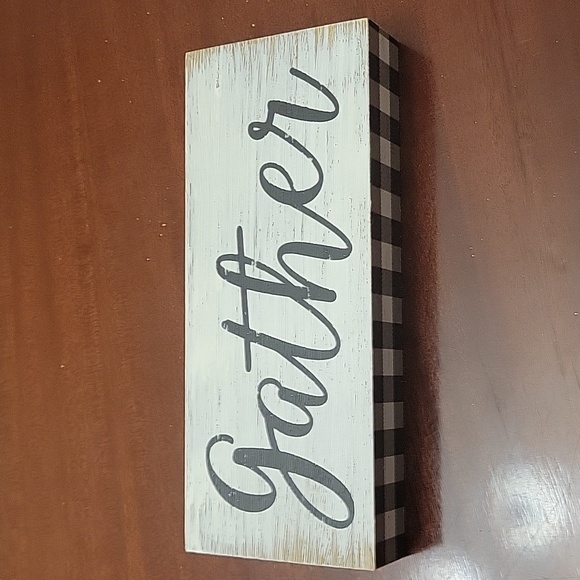 Gather Wooden Sign - Picture 1 of 4